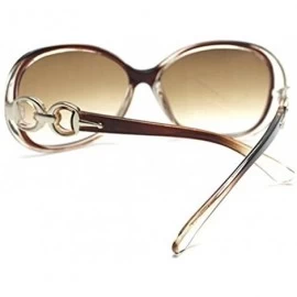 Goggle Sunglasses Women Large Frame Glasses Eyewear UV protection Goggles - Khaki - CF184C0C0DA $10.73