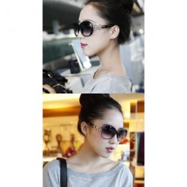 Goggle Sunglasses Women Large Frame Glasses Eyewear UV protection Goggles - Khaki - CF184C0C0DA $10.73