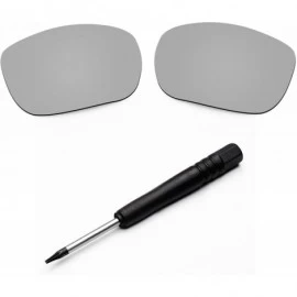 Goggle Replacement Lenses & T4 Screwdriver TwoFace Sunglasses - Silver Chrome-polarized - CX18G7AQ0LR $35.04