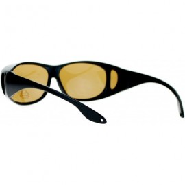 Oval Minimal Design Normcore 62mm Fit Over OTG Sunglasses - Black Brown - C011ATAW79X $10.16