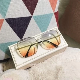 Oversized 2019 New Brand Designer Sunglasses Women's Oversized Female Sun Glasses Women UV400 - C08 - C1197A2UWOC $17.74