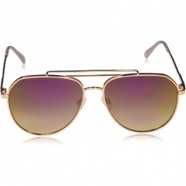 Aviator Women's R3301 Retro Metal Aviator with Brow Bar - Rope Textured Temple - Enamel Tips & 100% UV Protection - 55 mm - C...