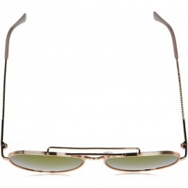 Aviator Women's R3301 Retro Metal Aviator with Brow Bar - Rope Textured Temple - Enamel Tips & 100% UV Protection - 55 mm - C...
