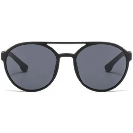 Sport Street Fashion Cat Eye Shade Sunglasses Integrated Stripe Vintage Glasses - Gray - CV18TH35GXQ $8.87
