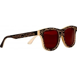 Rimless Custom Designed Full Bamboo Wood Polarized Sunglasses - CN182ARWODI $67.12