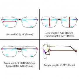 Rectangular Lightweight Flexible Bifocal Sunglasses - Blue-mirror - CO18NLI4GWE $28.54
