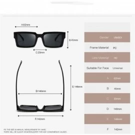 Goggle Sunglasses Women Rectangle Frame Transparent Brand Designer Retro Sun Glasses Unisex Square Brown UV400 AE0664 - C4197...