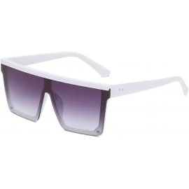 Aviator Women Men Sunglasses Square Oversized Flat Top Fashion Shades Sun Glasses Vintage (G) - G - CU1902SUHNK $17.18