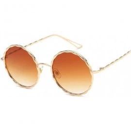 Goggle Sunglasses Spiral Metallic Sunglasses Round Sunglasses Frame Colour Film Lady Sunglasses - CR18TNRZNR3 $10.01