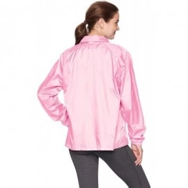 Sport Nylon Coach's Jacket/Lined - Light Pink - CV114YI4EWV $17.16