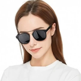 Round Round Sunglasses for Women Fashion-Vintage Retro Stylish Polarized Eyewear 100% UV Protection (6078gray) - C418T3REXWO ...