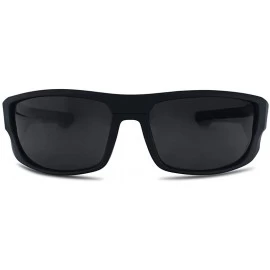 Sport SunglassUP- Classic Old School Wrap Around Sport Mad Dogger Soft Frame Super Dark Sunglasses - CR11QXP3V95 $14.55