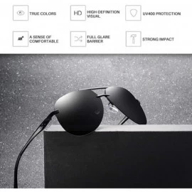 Oval Polarized Sunglasses Glasses TCA 100% UV400 Protection for Women men - Black - CQ18XXXSS5W $13.47