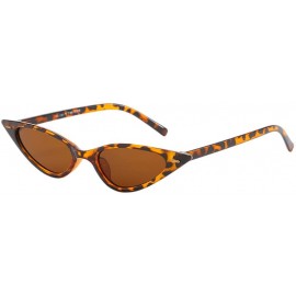 Sport Unisex Fashion Small Frame Sunglasses Vintage Retro Cat Eye Sun Glasses (Color-E) - Color-e - C518NARZA2Y $9.88