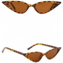 Sport Unisex Fashion Small Frame Sunglasses Vintage Retro Cat Eye Sun Glasses (Color-E) - Color-e - C518NARZA2Y $15.23