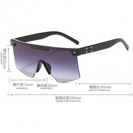 Square Fashion Oversized Sunglasses Glasses Sunglass - Silver - C918XDUXGQ6 $24.98
