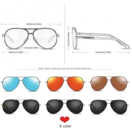 Square Aluminum Magnesium Men's Sunglasses Men Polarized Coating Mirror Glasses Oculos Male Eyewear Accessories For - CZ1985H...