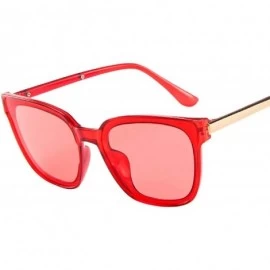 Oversized Oversized Square Sunglasses Women Men Vintage UV Protection Retro Shades - Red - CV18U96C9GE $8.67