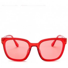 Oversized Oversized Square Sunglasses Women Men Vintage UV Protection Retro Shades - Red - CV18U96C9GE $8.67