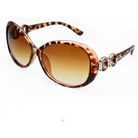 Square Women's Retro Eyewear Oversized Square Frame Sunglasses - Leopard - C7121OCJFHN $16.55