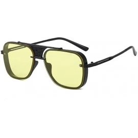 Oval Metal Men's Sunglasses Gold Code Sunglasses European and American Glasses Sunglasses - Gold / G15 - CD190N4387E $23.09