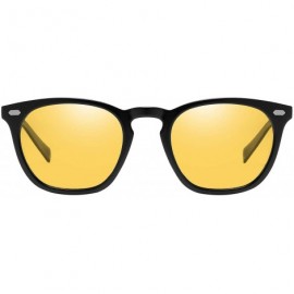 Oversized Men's Driving Polarized Sunglasses Metal Frame Ultra Light - Yellow - CY1938M5922 $13.88