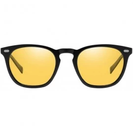 Oversized Men's Driving Polarized Sunglasses Metal Frame Ultra Light - Yellow - CY1938M5922 $13.88