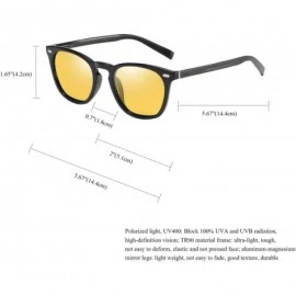 Oversized Men's Driving Polarized Sunglasses Metal Frame Ultra Light - Yellow - CY1938M5922 $13.88