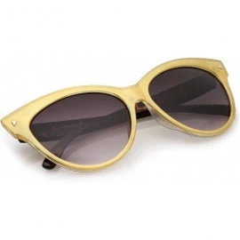 Cat Eye Women's Mod Oversize Horn Rimmed Cat Eye Sunglasses 52mm - Gold-tortoise / Lavender - CB12O0LDLPU $10.07