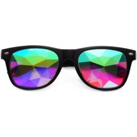 Oval Unisex Rice Nail Kaleidoscope Sunglasses Mosaic Psychedelic Colorful Glass Faceted Party Party Black Festival - CU18N702...