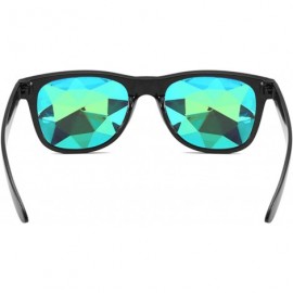 Oval Unisex Rice Nail Kaleidoscope Sunglasses Mosaic Psychedelic Colorful Glass Faceted Party Party Black Festival - CU18N702...