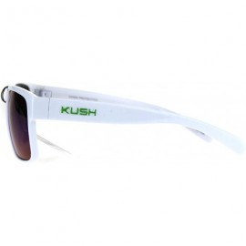 Sport Mens White Kush Color Mirror Rectangular Sport Gangster Sunglasses - Teal Green - CL18644Q3ID $21.77