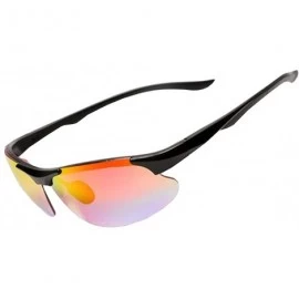 Sport Sports Sunglasses Cycling Glasses UV Protection Lens for Men and Women Running Driving Fishing Golf - Orange - CI18N9WX...