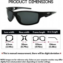 Sport Polarized Sports Wrap Sunglasses for Men Women 100% UV Protection 570052MT - Black+gray Frame/Grey Polarized Lens - CT1...