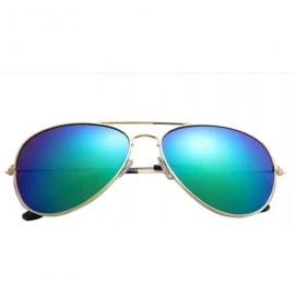 Oval Sunglasses Fashion Twin-Beams Classic Women Metal Frame Mirror Sun Glasses Oval Glasses Polarized Eyewear - CF18Q852TGK ...