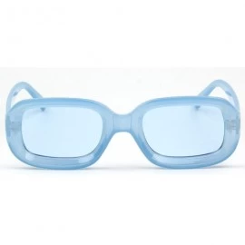 Oversized Women Retro Bold Square Oversized UV Protection Fashion Sunglasses - Blue - C618ISYK87N $17.84