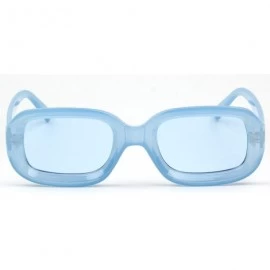 Oversized Women Retro Bold Square Oversized UV Protection Fashion Sunglasses - Blue - C618ISYK87N $10.26