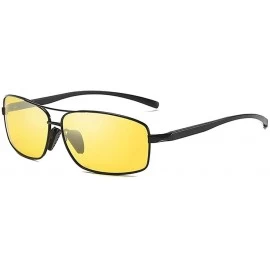 Oversized Womens Sunglasses Glasses Polarized Lens Wellington Sunglasses Pouch Cross Set Unisex Glasses - Black+yellow - C318...