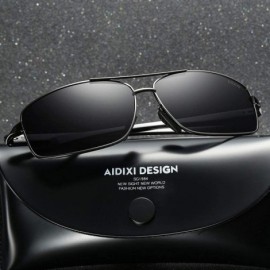Oversized Womens Sunglasses Glasses Polarized Lens Wellington Sunglasses Pouch Cross Set Unisex Glasses - Black+yellow - C318...