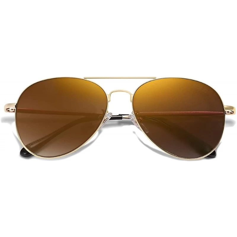 Wayfarer Classic Aviator Mirrored Flat Lens Sunglasses Metal Frame with Spring Hinges SJ1030 - CF12MAPE4TV $16.94
