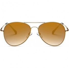 Wayfarer Classic Aviator Mirrored Flat Lens Sunglasses Metal Frame with Spring Hinges SJ1030 - CF12MAPE4TV $16.94