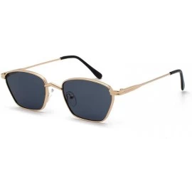 Rectangular Sunglasses - Ocean Sheet Metal Frame Polarized Lenses Sun Glasses for Men/Women Unisex Street Beat Eyewear - CG18...