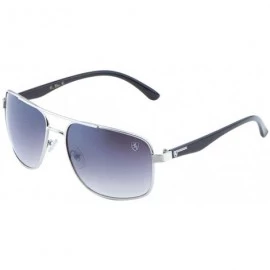 Aviator Thin Metal Frame Classic Square Frame Aviator Sunglasses - Smoke Silver - CR199GAYTQI $34.64