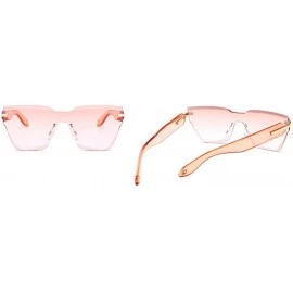 Oversized Oversized Personality Protection Sunglasses - Pink - CR1997LMICH $56.47