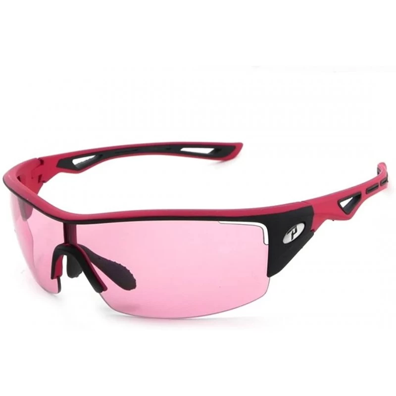 Wrap Walker Sunglasses - Matte Black Over Matte Red/Rose - CT12L6TPENX $37.58