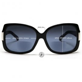 Oversized Bifocal Reading Sunglasses for Women Jackie O Fashion Reader Sun Glasses - Black - CA11HB8U0L5 $31.65