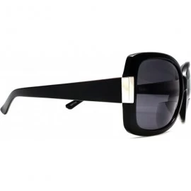 Oversized Bifocal Reading Sunglasses for Women Jackie O Fashion Reader Sun Glasses - Black - CA11HB8U0L5 $31.65