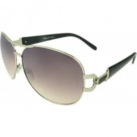 Shield Berling Shield Fashion Retro Sunglasses Shades - Silver-black - CZ11JRVUU41 $17.05