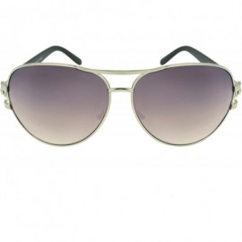 Shield Berling Shield Fashion Retro Sunglasses Shades - Silver-black - CZ11JRVUU41 $11.68