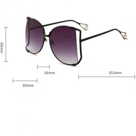Sport Fashion Ocean Piece Sunglasses Metal Cut Edge Lady Pearl Personality Glasses - 4 - CQ190HCK2O8 $38.22